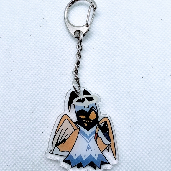 Hazbin Hotel Keychains! Adam Alastor Angel Husk Lucifer SirPentious ValentinoVox - Picture 2 of 9